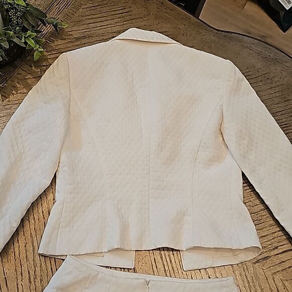 Alberto Makali white blazer jacket skirt set size  4 Vintage - Picture 13 of 15